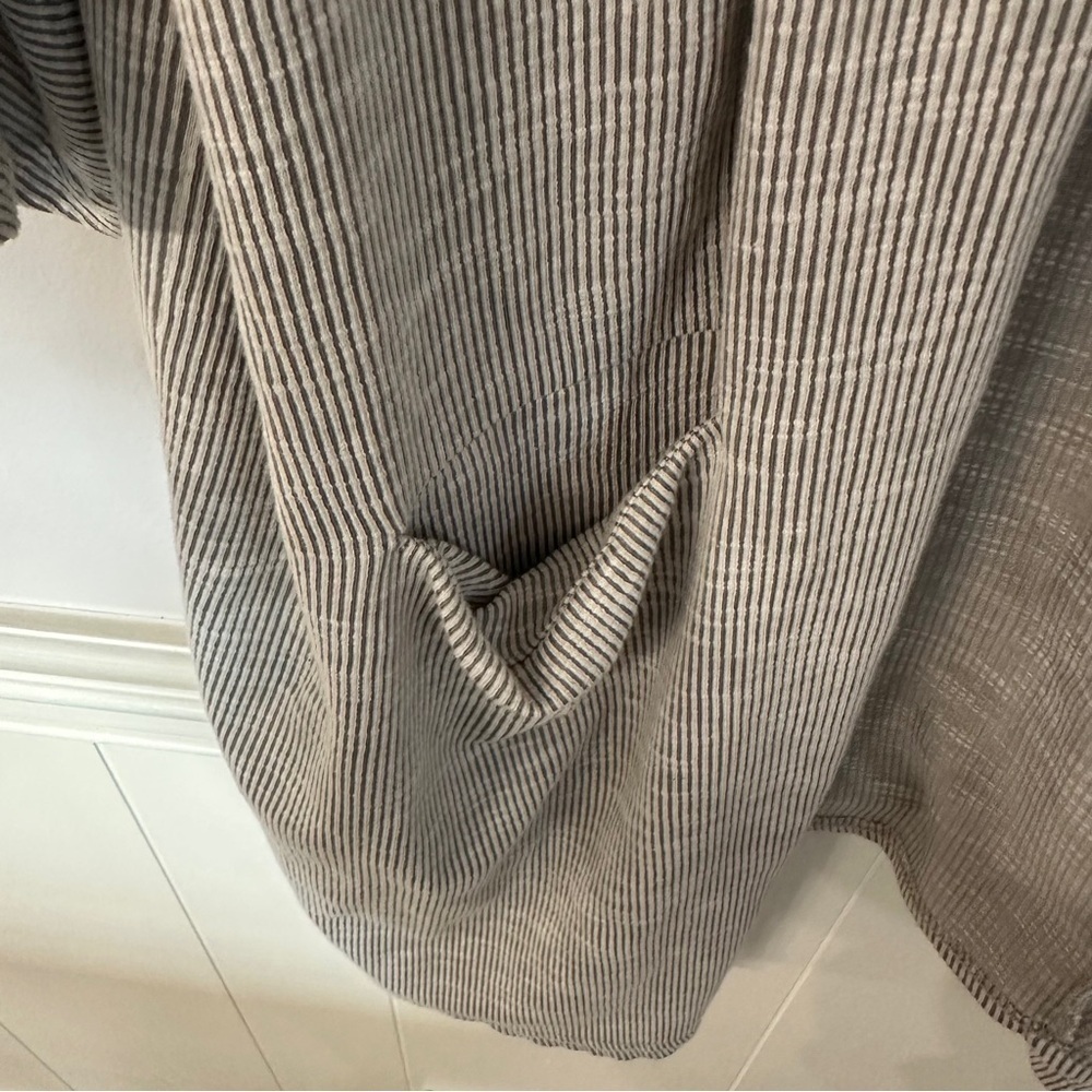 Donni Women’s Gray 3/4 Sleeve Ribbed Open Front Cardigan Size OSFA Plus GUC - Picture 4 of 8
